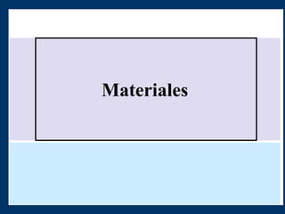 Materiales
 