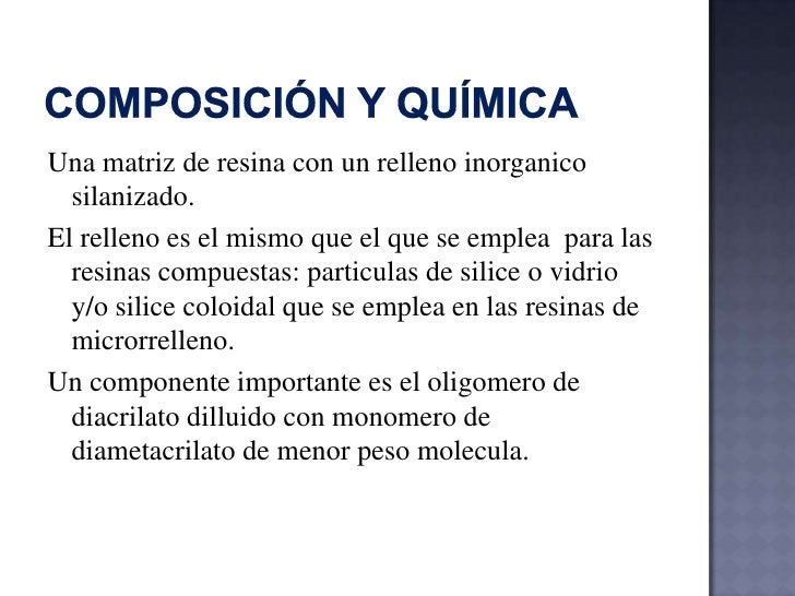 Cementos de Resinas Compuestas