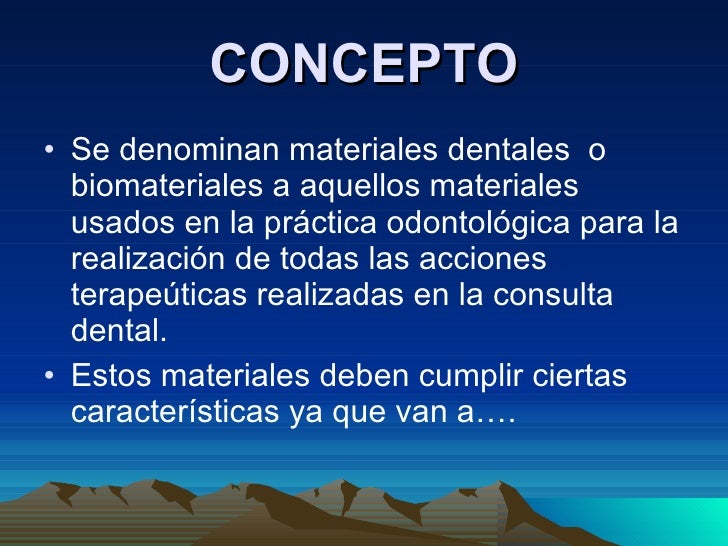 Materiales Dentales