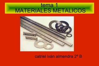 tema 1  MATERIALES METALICOS ,[object Object]