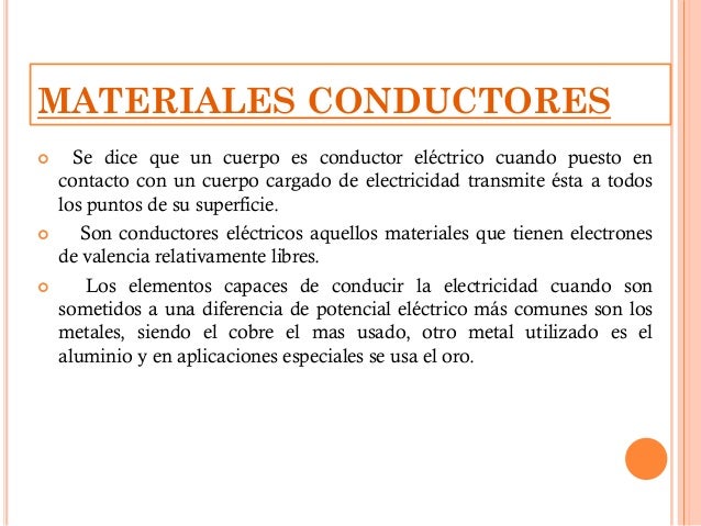 conductores electricidad de materiales 3 Materiales conductores, conductores electricidad de materiales 3 Materiales conductores,