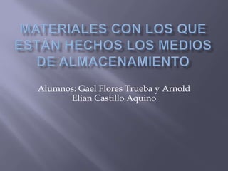 Alumnos: Gael Flores Trueba y Arnold
Elian Castillo Aquino
 