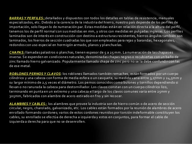 Materiales de construccion metalicos