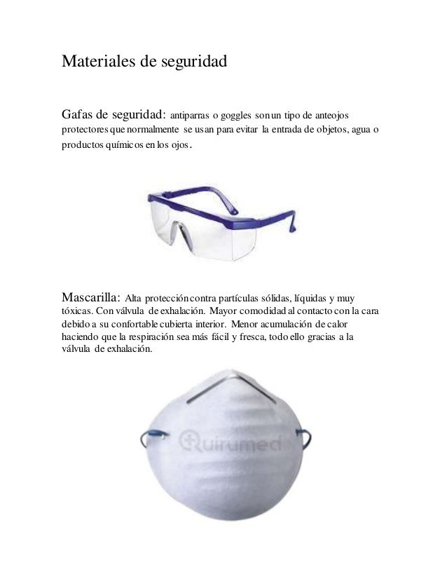 Materiales de seguridad