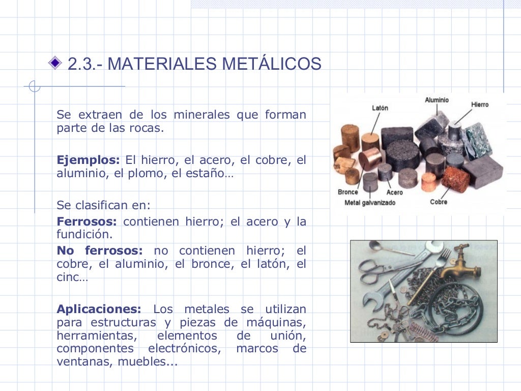 Materiales de uso técnico
