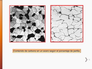 Contenido de carbono en un acero según el porcentaje de perlita


                                                                  12
 