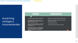 @alfredovelaDiseño y uso docente de materiales multimedia
eLearning:
ventajas e
inconvenientes
167
 