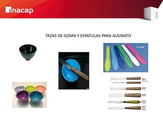TAZAS DE GOMA Y ESPATULAS PARA ALGINATO
 