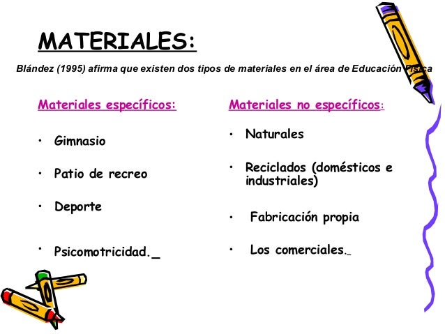 que tipo de material reciclable hay en educacion fisica