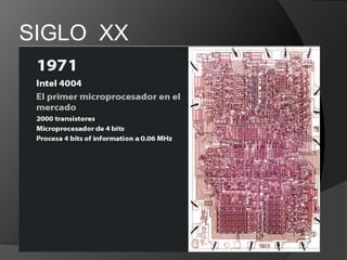 SIGLO  XXLa verdadera revolución tecnológica de la Electrónica surge con la invención de los dispositivos basados en semiconductores, y más en concreto, con la invención del transistor.
