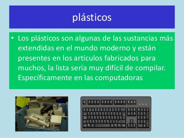 Materiales usados en la fabricación de una computadora