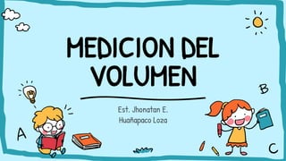 MEDICION DEL
VOLUMEN
Est. Jhonatan E.
Huañapaco Loza
 