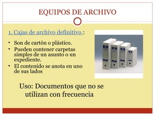 Tipos de cajas de archivo - Diferencias de cajas para archivo