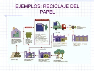 EJEMPLOS: RECICLAJE DEL
PAPEL
 