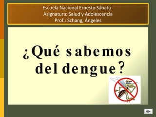 Escuela Nacional Ernesto Sábato  Asignatura: Salud y Adolescencia Prof.: Schang, Ángeles ,[object Object]