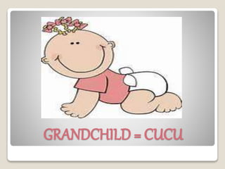 GRANDCHILD = CUCU
 