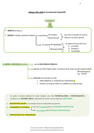 Material gratuito n°1 artigos 196 a 200 da cf-88 + 30 questões. vf | PDF
