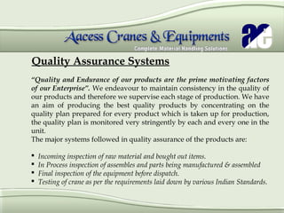 Material Handling Equipment By Aacess Equipments, Hyderabad