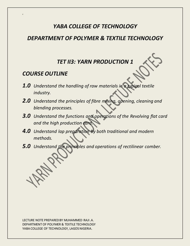Material handling lecture note PDF