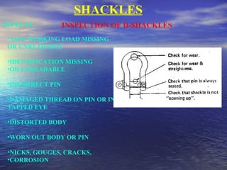 Gouges Defect In Threads Material Handling Equipments & Safe Rigging Practices | PPT