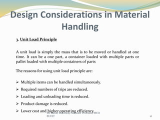 Unit Load Rpinciple Material Handling System in Industries | PPTX
