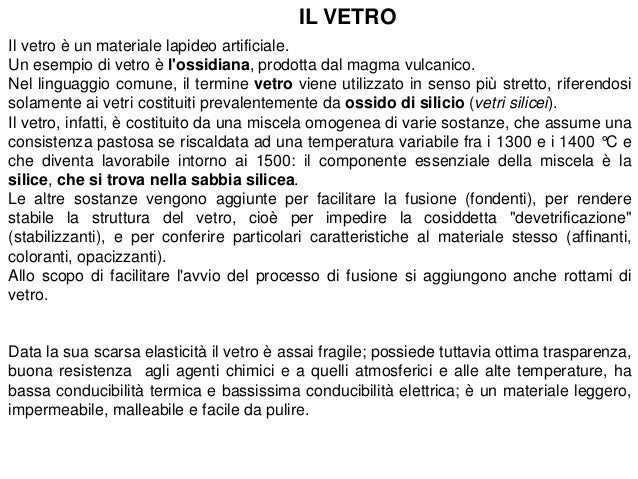 Materiali Lapidei 2 Il Vetro