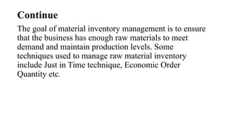 Material Enough MATERIAL INVENTORY-1.pptxhhhhshsjsjdjjdjjjd | PPTX