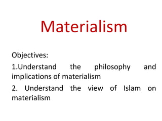 Materialism | Inspirational Words