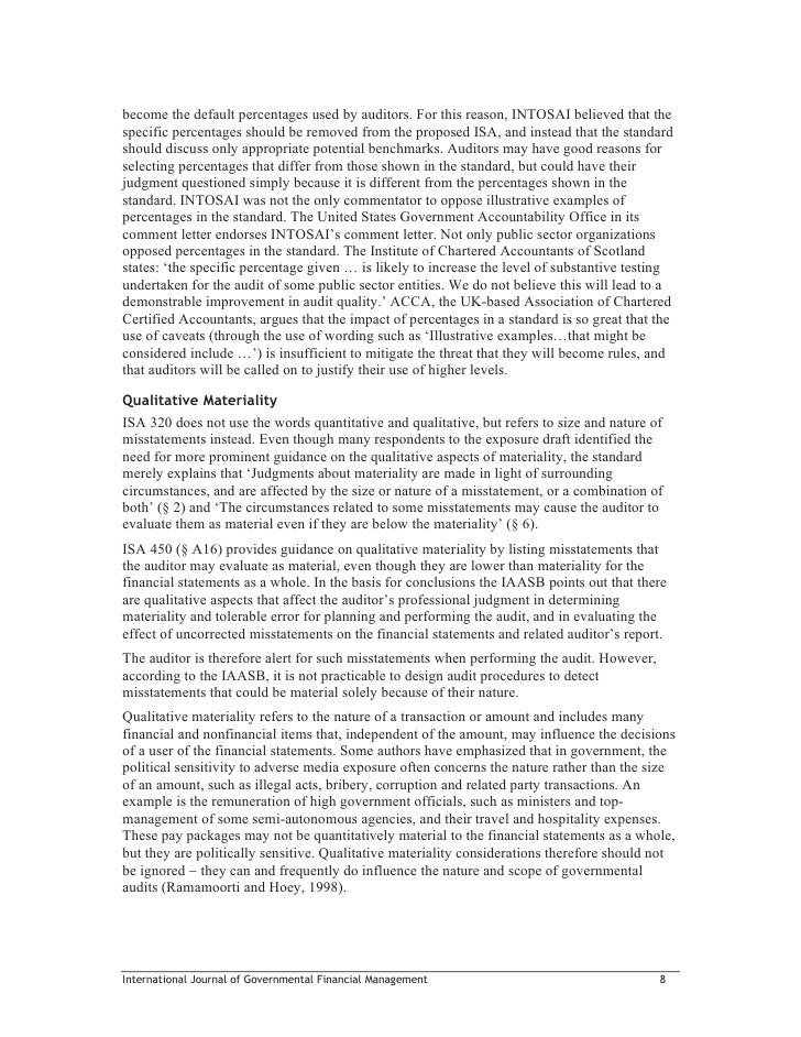 materiality in government auditing trial objections cheat sheet