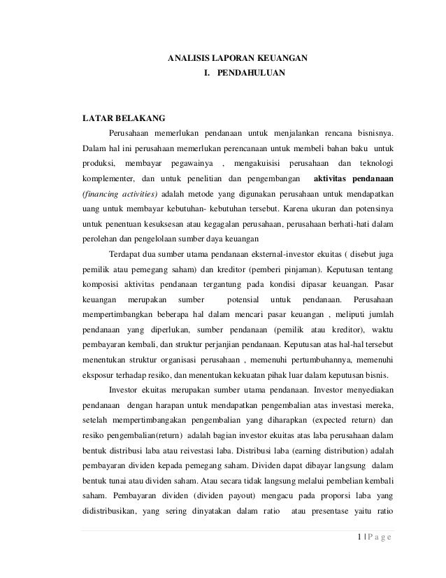 Analisis Laporan Keuangan