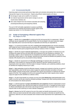 Material logistic plan | PDF