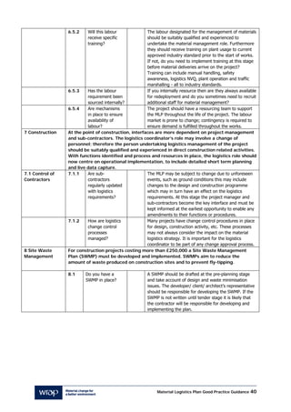 Material logistic plan | PDF