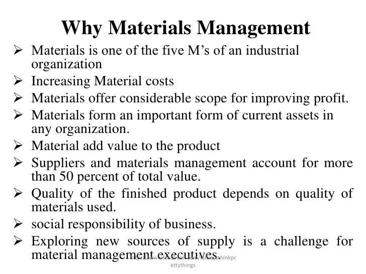 Material management