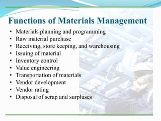 Material management Slide 6