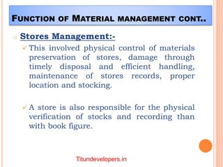 Material management | PPTX