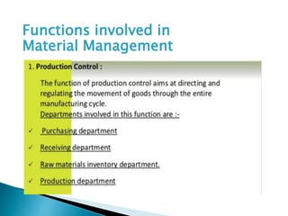 Material management | PPTX
