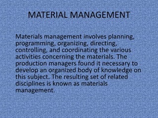 Material management | PPT