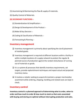 Material management | PDF