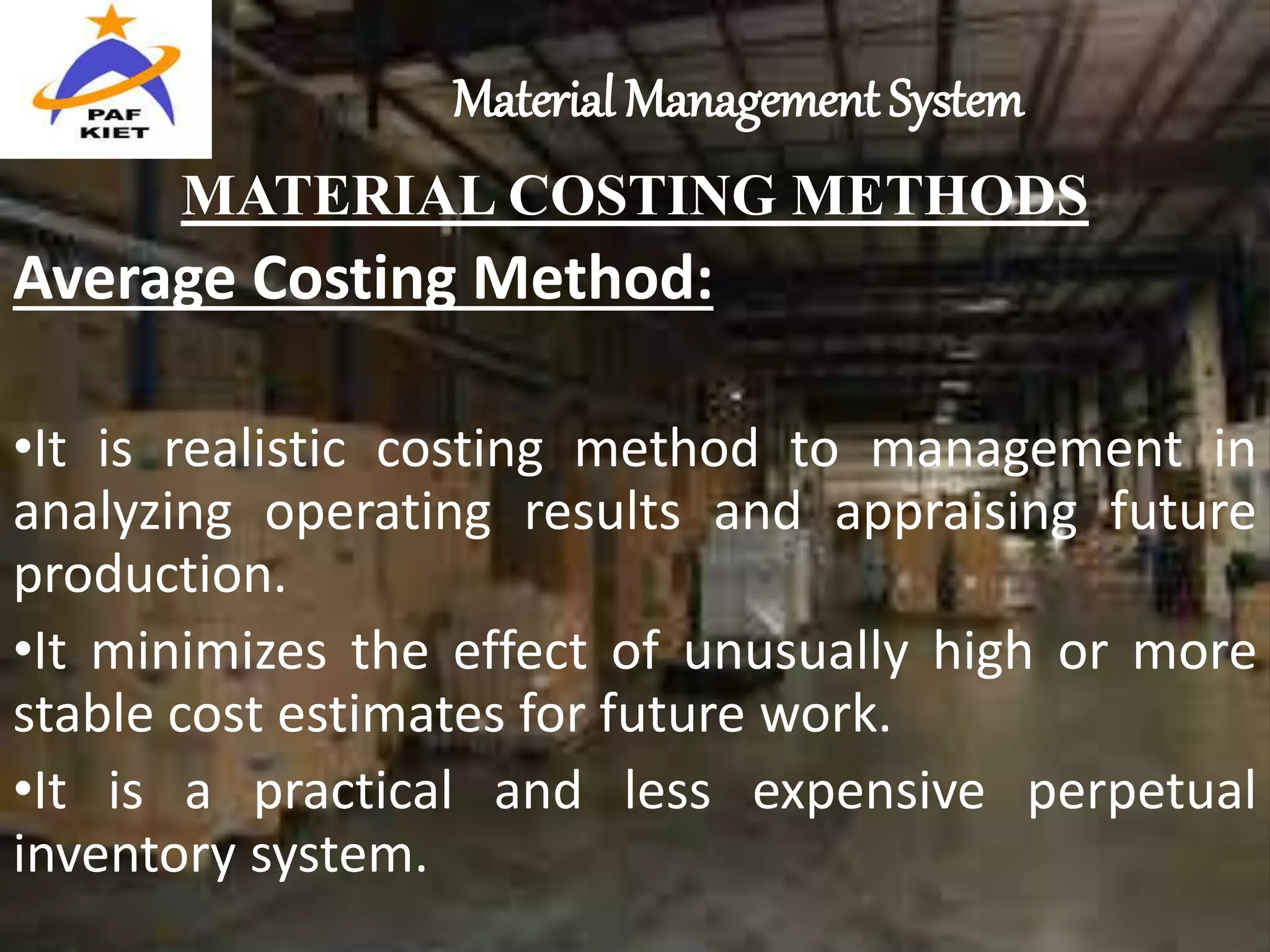 Material management control power point presentation | PPT