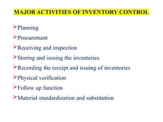 material management ppt planning and procurement of material manargment ...