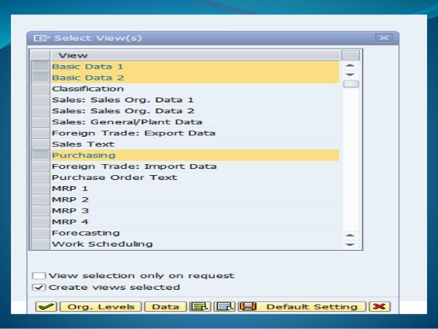 Material master data in sap mm