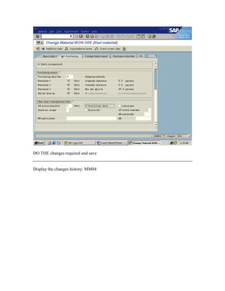 Material master mm01 | PDF