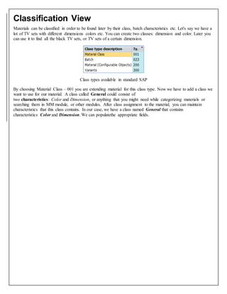 Material master views | DOCX