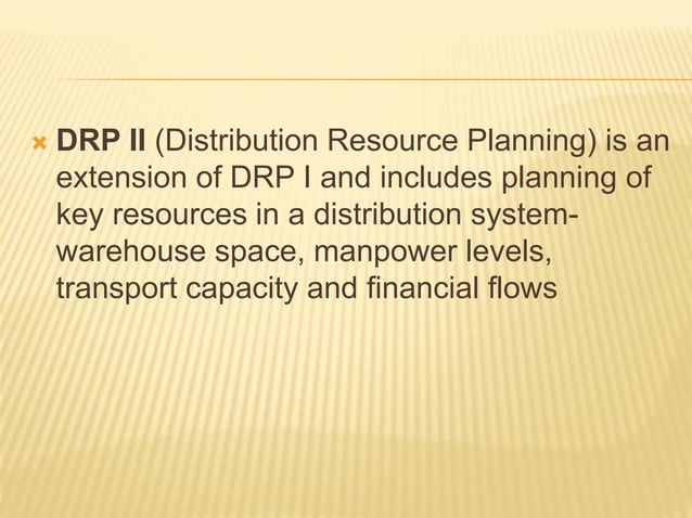 Material management flow and DRP | PPT
