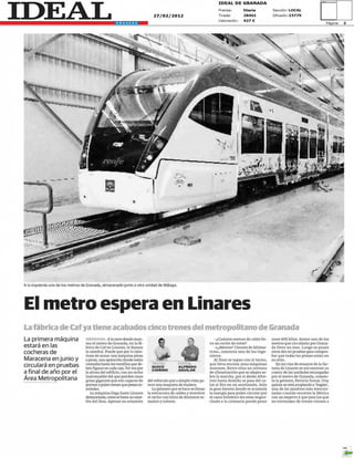 Reportaje Ideal Material Móvil Metro de Granada