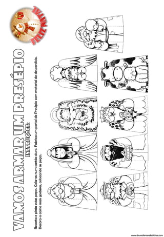Recorta e pinta estas peças. Cola-as num cartão duro. Fabrica um portal de Presépio com material de desperdício.
                               Decora-o como mais gostares, colocando as peças.




www.brunofernandesfichas.com
 