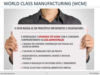 10
Lean Manufacturing Caio Santiago
WORLD CLASS MANUFACTURING (WCM)
 