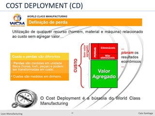 22
Lean Manufacturing Caio Santiago
COST DEPLOYMENT (CD)
 
