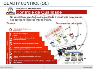 33
Lean Manufacturing Caio Santiago
QUALITY CONTROL (QC)
 