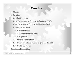 Material Planning & Logistics - Update 2009